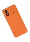 BFS  Xiaomi Poco X4 Pro 5G Kılıf Nano içi Kadife Silikon - Turuncu