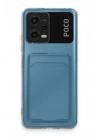 BFS Xiaomi Poco X5 5G Kılıf Kart Şeffaf Silikon - Şeffaf