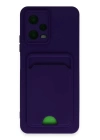 BFS  Xiaomi Poco X5 5G Kılıf Kelvin Kartvizitli Silikon - Derin Mor