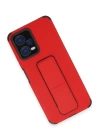BFS  Xiaomi Poco X5 5G Kılıf Mega Standlı Silikon - Kırmızı