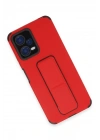 BFS Xiaomi Poco X5 5G Kılıf Mega Standlı Silikon - Kırmızı