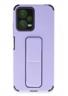 BFS Xiaomi Poco X5 5G Kılıf Mega Standlı Silikon - Lila