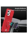 BFS  Xiaomi Poco X5 5G Kılıf Zuma Kartvizitli Yüzüklü Silikon - Kırmızı
