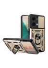 BFS  Xiaomi Poco X6 Kılıf Pars Lens Yüzüklü Silikon - Gold