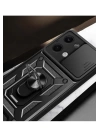 BFS  Xiaomi Poco X6 Kılıf Pars Lens Yüzüklü Silikon - Kırmızı