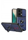 BFS  Xiaomi Poco X6 Kılıf Pars Lens Yüzüklü Silikon - Lacivert