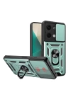 BFS Xiaomi Poco X6 Kılıf Pars Lens Yüzüklü Silikon - Yeşil