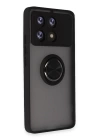 BFS Xiaomi Poco X6 Pro Kılıf Montreal Yüzüklü Silikon Kapak - Siyah
