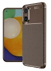 BFS  Xiaomi Poco X7 Pro Kılıf Auto Focus Karbon Kapak - Kahverengi