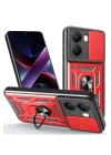 BFS  Xiaomi Poco X7 Pro Kılıf Pars Lens Yüzüklü Silikon - Kırmızı