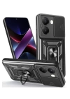 BFS  Xiaomi Poco X7 Pro Kılıf Pars Lens Yüzüklü Silikon - Siyah