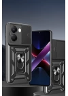 BFS  Xiaomi Poco X7 Pro Kılıf Pars Lens Yüzüklü Silikon - Siyah