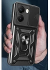 BFS  Xiaomi Poco X7 Pro Kılıf Pars Lens Yüzüklü Silikon - Siyah