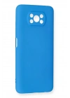 BFS  Xiaomi Pocophone X3 Kılıf Nano içi Kadife Silikon - Mavi