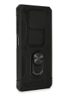 BFS  Xiaomi Pocophone X3 Kılıf Pars Lens Yüzüklü Silikon - Siyah