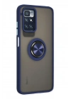 BFS  Xiaomi Redmi 10 2022 Kılıf Montreal Yüzüklü Silikon Kapak - Lacivert