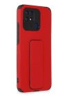 BFS  Xiaomi Redmi 10C Kılıf Mega Standlı Silikon - Kırmızı
