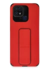 BFS  Xiaomi Redmi 10C Kılıf Mega Standlı Silikon - Kırmızı