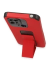 BFS  Xiaomi Redmi 10C Kılıf Mega Standlı Silikon - Kırmızı