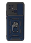 BFS  Xiaomi Redmi 10C Kılıf Pars Lens Yüzüklü Silikon - Lacivert