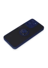 BFS Xiaomi Redmi 12 Kılıf Montreal Yüzüklü Silikon Kapak - Lacivert