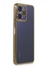 BFS  Xiaomi Redmi 12 Kılıf Razer Lensli Silikon - Gold