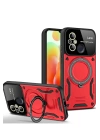 BFS  Xiaomi Redmi 12C Kılıf Joy Lens Standlı Kapak - Kırmızı