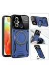 BFS Xiaomi Redmi 12C Kılıf Joy Lens Standlı Kapak - Koyu Yeşil