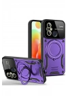 BFS Xiaomi Redmi 12C Kılıf Joy Lens Standlı Kapak - Mor