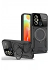 BFS Xiaomi Redmi 12C Kılıf Joy Lens Standlı Kapak - Siyah