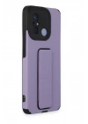 BFS  Xiaomi Redmi 12C Kılıf Mega Standlı Silikon - Lila