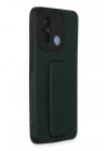 BFS  Xiaomi Redmi 12C Kılıf Mega Standlı Silikon - Yeşil