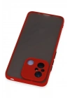 BFS Xiaomi Redmi 12C Kılıf Montreal Silikon Kapak - Kırmızı