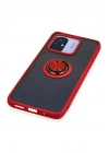 BFS Xiaomi Redmi 12C Kılıf Montreal Yüzüklü Silikon Kapak - Kırmızı