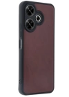 BFS  Xiaomi Redmi 13 4G Kılıf Aras Deri Kapak - Bordo