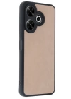 BFS  Xiaomi Redmi 13 4G Kılıf Aras Deri Kapak - Pudra