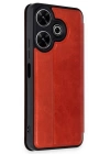 BFS  Xiaomi Redmi 13 4G Kılıf Flip Cover - Kırmızı