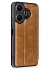 BFS  Xiaomi Redmi 13 4G Kılıf Flip Cover - Taba