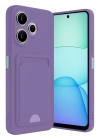 BFS  Xiaomi Redmi 13 4G Kılıf Kelvin Kartvizitli Silikon - Lila