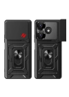 BFS  Xiaomi Redmi 13 4G Kılıf Pars Lens Yüzüklü Silikon - Yeşil