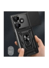 BFS  Xiaomi Redmi 13 4G Kılıf Pars Lens Yüzüklü Silikon - Yeşil