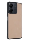 BFS  Xiaomi Redmi 13C Kılıf Aras Deri Kapak - Pudra