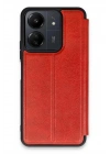 BFS  Xiaomi Redmi 13C Kılıf Flip Cover - Kırmızı
