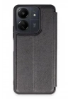 BFS  Xiaomi Redmi 13C Kılıf Flip Cover - Siyah