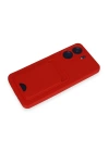 BFS  Xiaomi Redmi 13C Kılıf Kelvin Kartvizitli Silikon - Kırmızı