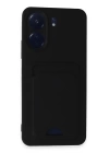 BFS  Xiaomi Redmi 13C Kılıf Kelvin Kartvizitli Silikon - Siyah