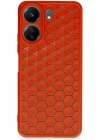 BFS  Xiaomi Redmi 13C Kılıf Petek Silikon Kapak - Kırmızı