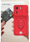 BFS  Xiaomi Redmi 13C Kılıf Zuma Kartvizitli Yüzüklü Silikon - Lila