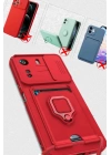 BFS  Xiaomi Redmi 13C Kılıf Zuma Kartvizitli Yüzüklü Silikon - Lila