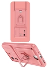 BFS  Xiaomi Redmi 13C Kılıf Zuma Kartvizitli Yüzüklü Silikon - Pembe
